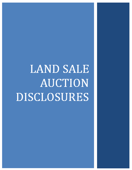 Auction Disclosures Cover Sheet