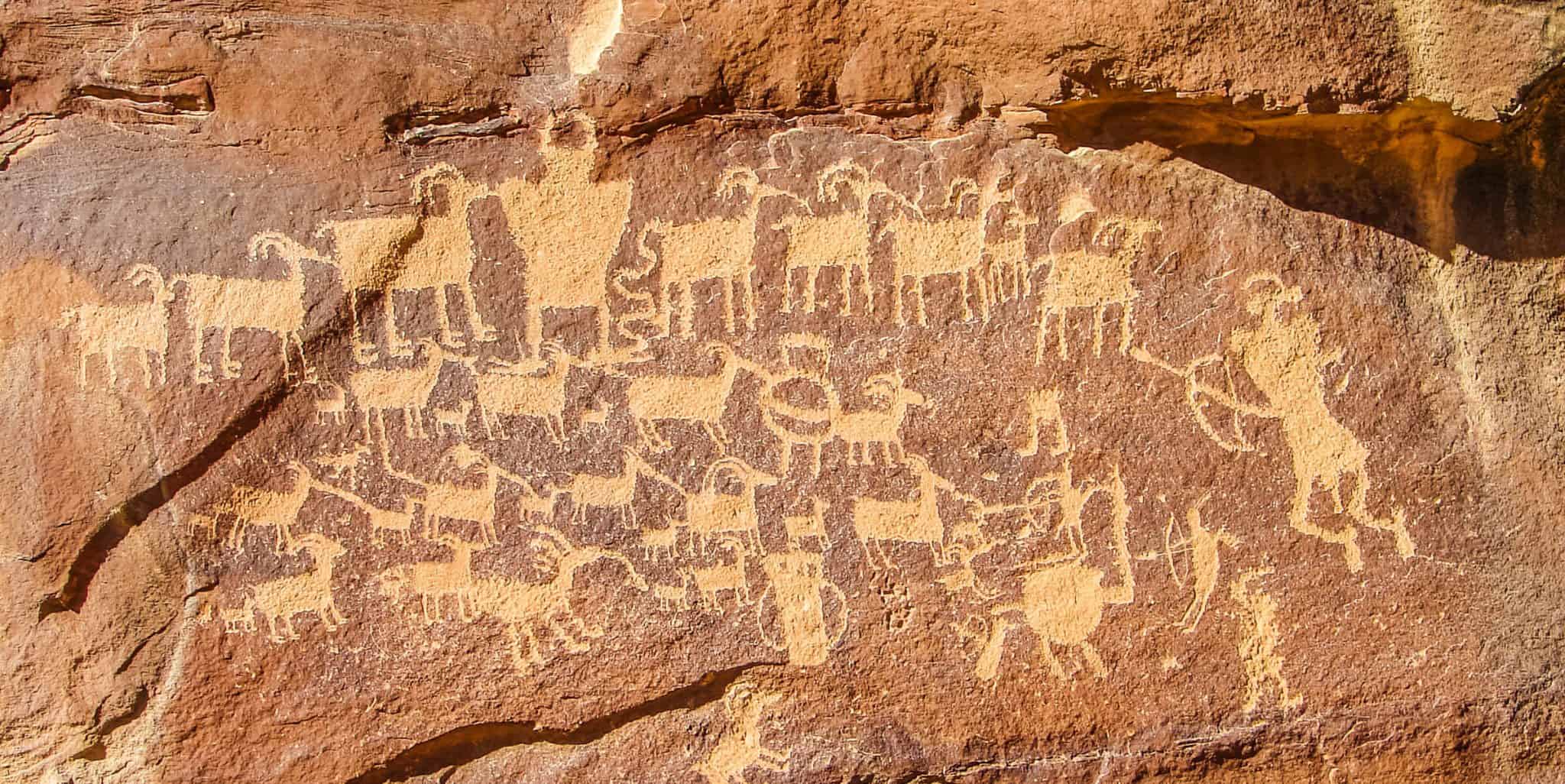 The Great Hunt Petroglyph of Nine Mile Canyon